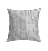 Close-up of urban skylines pillow showcasing detailed cityscape design.